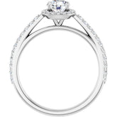 1/3 CTW, 3/4 CTW Natural Diamond Halo-Style Engagement Ring
